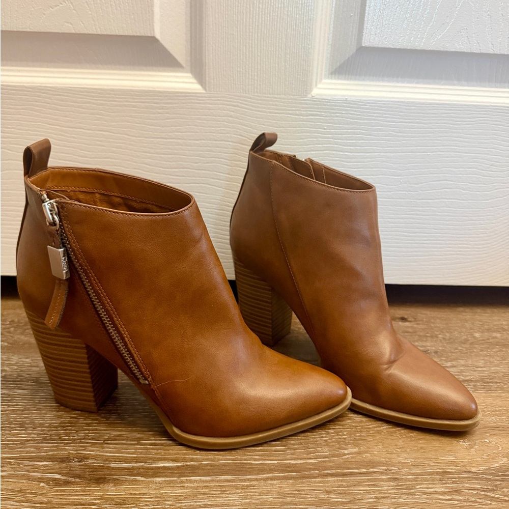 Circus by Sam Edelman Faux Leather Brown Ankle Booties, Women’s Size 8.5 - Picture 3 of 10